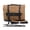 Khaki+Black, variant on ISMART Leather Motorcycle Waterproof Saddlebag, Canvas Laptop Bag with Leather Strap