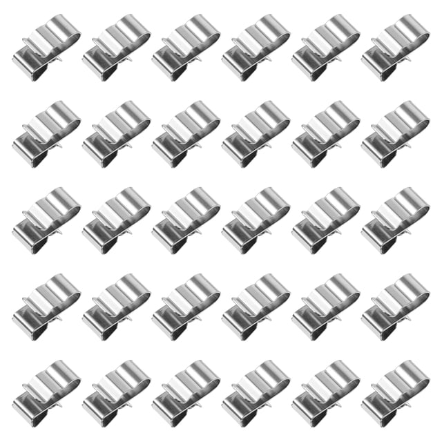 KAKOWELY 50 Pcs Stainless Wire Rope Clips Solar Power Cable Clips Trailer Frame Wire Clip,0.91"X0.39"X0.39"