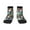 3 Black, variant on Colored Glass Pattern Quarter Crew Socks,Toe Seamed Ankle Socks,Cotton Cushioned Breathable Athletic Crew Sports Socks