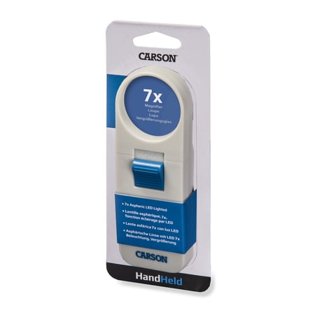 Carson LED 7x Handheld Magnifier with Light, Great Magnifying Glass for Reading, Crafts, and Hobbies (SV-70)