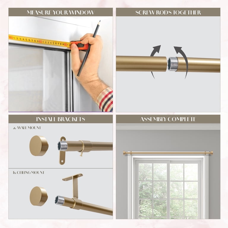 Dwell Studio 3/4" Customizable Curtain Rod Kit Brass photo 3