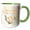 Green/White, variant on 3drose, Thinking of You and Sending Love Greeting with Artistic White Rose, 15oz Mug
