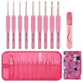 thumbnail image 2 of 9Pcs Crochet Hook 2.0mm-6.0mm Soft Ergonomic Grip Aluminum Crochet Hook With Scissors and Case For Knitting Project, 2 of 7