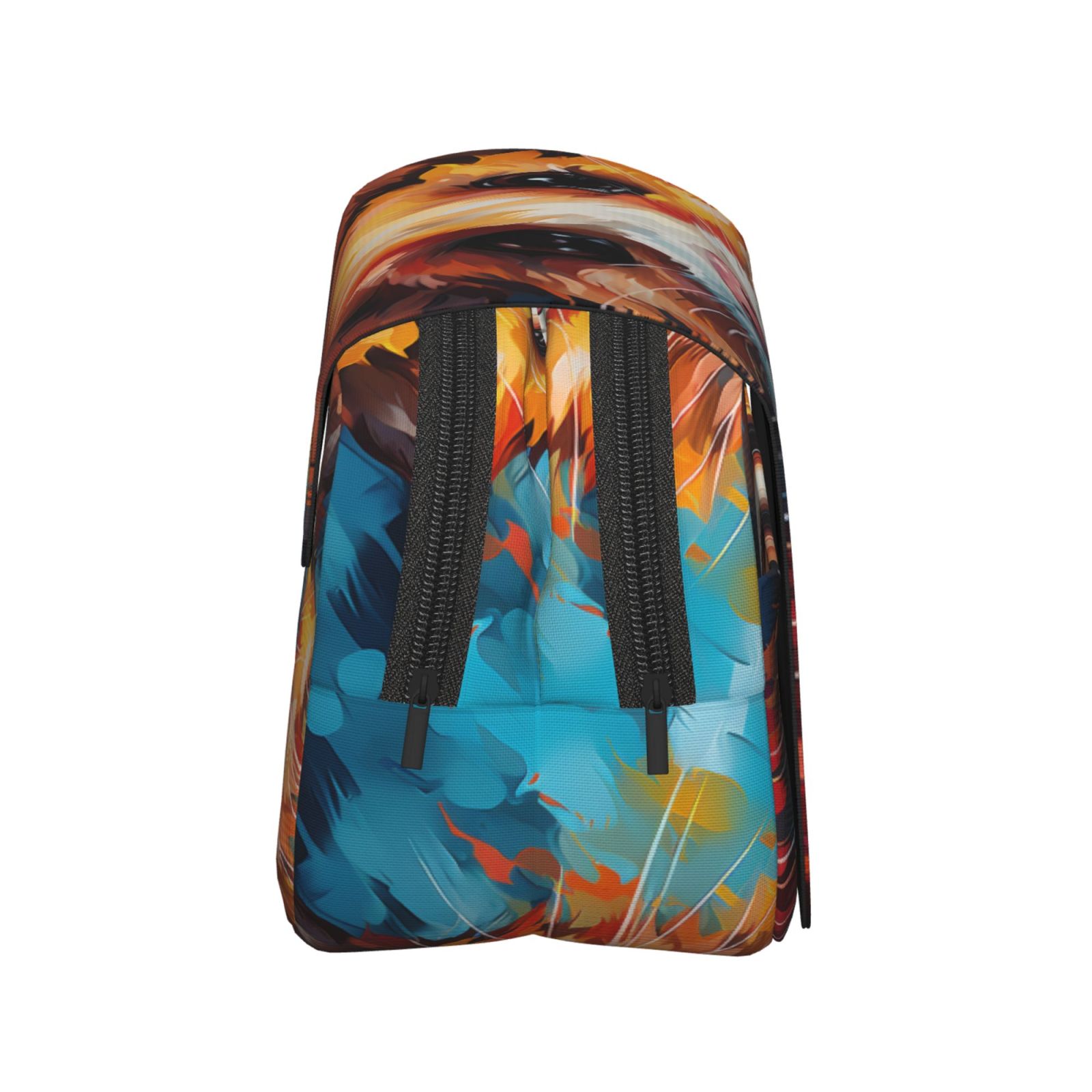 Rateoe Oil Painting Colorful Hamster Pattern Double Clamshell Pen Case, Storage Organizer with Two Zipper Compartments– Holds Up to 50 Pencils & Pens