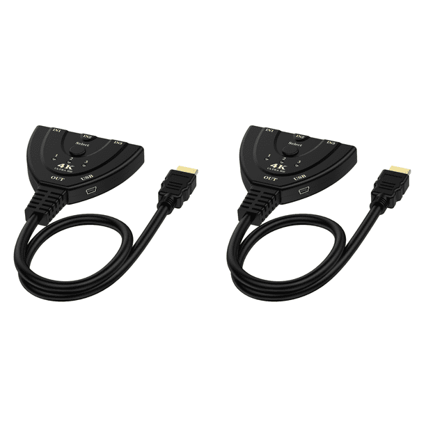 Likrtyny 4K 2K 3D Compatible Con Interruptor 4K 30Hz 3D KVM Splitter Hub Cable para PS3 DVD TV