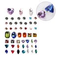 thumbnail image 3 of FRCOLOR Rhinestones 50pcs Crystal Claw Glass Rhinestones DIY Sewing Rhinestones Water Drop Sew On Claw Rhinestones Teardrop with Siliver Flat Base for Garment (Colorful, Mixed Style), 3 of 4