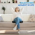 thumbnail image 5 of BN-LINK Seat Cushion, Office Chair Cushions Butt Pillow for Car Long Sitting, Memory Foam Chair Pad for Back, Tailbone Pain Relief (Black), 5 of 7