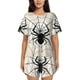 thumbnail image 1 of Balery Spiders On The Web 1 Conjunto de Pijama para Mujer con Estampado, Dos Piezas de Manga Corta y Shorts, Ropa de Dormir Suave con Cuello Redondo y Bolsillos-Small, 1 of 6