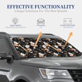 thumbnail image 4 of Windshield Sun Shade, Lilies Flowers Colorful Butterfly Foldable Car Sun Shade Windshield For Front, 2 Pieces, 4 of 4