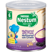 (3 pack) Nestlé Nestum Stage 2 Baby Cereal, Multicereal with Prune, 9.5 Ounce Canister