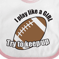 thumbnail image 4 of Inktastic Football - Like a girl Girls Baby Bib, 4 of 4