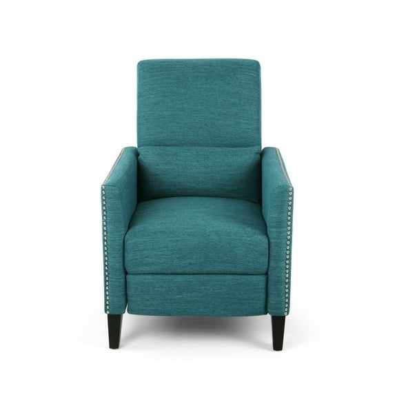 ​​Contemporary Push-Back Recliner with Nailhead Accents​