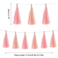 thumbnail image 2 of 40Pcs Peach Pink,Light Pink Tassel Garland Banner w Rope for Wedding Birthday Party Decoration, 2 of 7