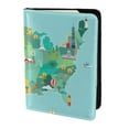 thumbnail image 2 of Pofeuu USA Tourist Map Print Travel Document Organizer Passport Holder Men Women for Family (6.5 in x 4.5 in),Wallet Holder Credit Card Clutch Bag Case, 2 of 5