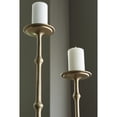 thumbnail image 2 of Signature Design by Ashley Larwick Candle Holder Set of 2, Antique Brass Cast Aluminum Pillar Candle Stands, 2 of 5