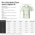 thumbnail image 5 of Pofeuu Green Checkboard Print Hawaiian Shirt for Men Sleeves Casual Button Down Summer Beach Dress Shirts T-Shirts,XX-Large, 5 of 7