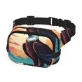 thumbnail image 2 of Fotbe Sac Banane Imprimé Aigle Chauve Iceberg pour Femmes et Hommes, Sac de Taille Carré à Double Couche Imperméable avec Sangle Réglable pour Randonnée, Jogging, Cyclisme, 2 of 9