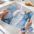 Blue Gold Marble Texture Leather Placemats Set of 2, 12x18 Inch ...