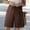 Coffee women flowy shorts with pockets a1, variant on Women Casual Drawstring Flowy Shorts Summer Beach Lounge Relaxed Solid Vacation Shorts, Dark Gray L