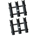 thumbnail image 1 of 2pcs 3 Rod Black Fishing Rod Holder Bracket Racks Sockets for Boat Yatch Fishing, 1 of 8