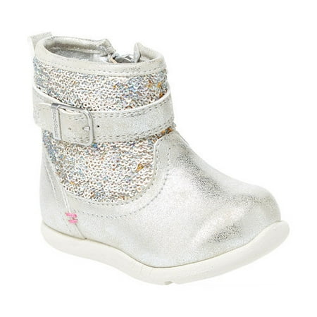 Silver Birthstone Bootie - infant girls' step & stride ciara-p bootie