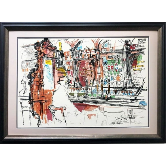 LeRoy Neiman "The Stags Head " Custom Framed Art Generic