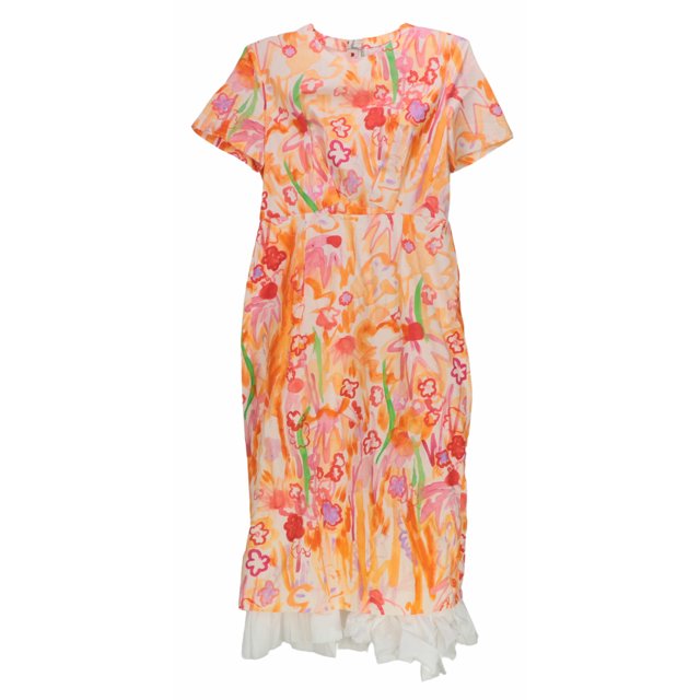 Marni Women's Nectarine Waterfall Comp Poplin Dress - 42