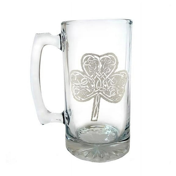 Lyoncraft SSCL01 16 oz Celtic Clover Engraved Stein Glass