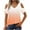 Orange, variant on Women's Loose Fit Off Shoulder V-Neck Short Sleeve Casual Summer Top