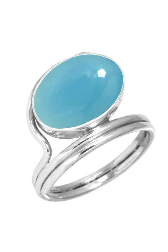 925 Silver Ring For Women - Teens Blue Natural Lapis Lazuli Stone Silver Ring Size 7.5 September Birthstone Handmade Silver Ring Size 7.5 Gift For Mom On Thanksgiving 925 Gemstone Silver Jewelry