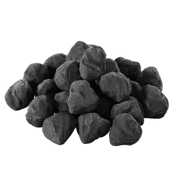 VEVOR Lava Rocks, 1.2-2.0 inch 25 Pcs Fire Stones Lava Rocks For Fire Pit, Reusable Fire Pit Stones Indoor and Outdoor Use, Decorative Firepit Rocks for Propane/Gas Fireplace,Stove,Courtyard,Camping