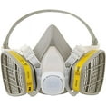 thumbnail image 2 of 3M Large Yellow Thermoplastic Elastomer Half Mask 5000 Series Disposable Air Purifying Respirator With 4 Point Harness, 2 of 5