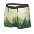 thumbnail image 2 of Balery Fog Forest Men's Boxer Briefs, Soft and Breathable Cotton Underwear with nylon Waistband-Medium, 2 of 9