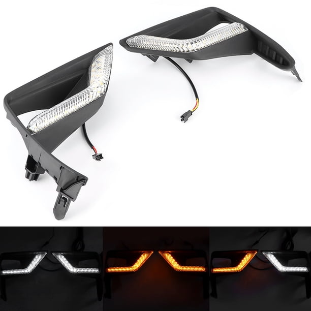 Luz Antiniebla Led Luz De Señal Drl Para Toyota 2 Uds Luz LED De Circulación Diurna Lámpara Antiniebla Amarillo Blanco 2 Colores Aptos Para Toyota Land Cruiser Prado 2018-2019 ANGGREK Daytime Running Light