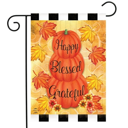 Briarwood Lane Happy Blessed Grateful Autumn Garden Flag