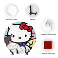 thumbnail image 5 of Lsque Sanrio Pattern Ceramic Decorative Plate Decorative Plates with Display Stand Personalized Porcelain Plate Ceramic Ornaments for Wall Hanging Decoration-7in, 5 of 6