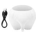 thumbnail image 1 of Linda mascota elefante en forma de altavoz inalámbrico portátil Bluetooth 5.0 estéreo de 400 mAh con micrófono (blanco), 1 of 8