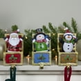 thumbnail image 2 of Northlight Santa Snowman and Penguin in Gift Boxes Christmas Stocking Holders - Set of 3 - 6", 2 of 4