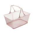 thumbnail image 3 of Shopping Basket Iron Grocery Carry Basket Large Capacity Metal Construction for Supermarket Retail Store, 3 of 9