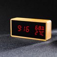 thumbnail image 3 of Led Digital De Madera Con Temperatura, Humedad, Control De Voz, Reloj, Habitación, Decoración Electrónica De Escritorio Noticed HA039922-03, 3 of 6