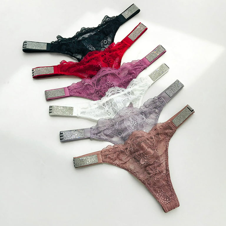 Supply 1047 European and American Sexy Rhinestone T-Back Underwear