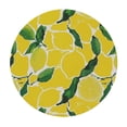 thumbnail image 4 of Orinice Lemons Leaves Round Table Cover Stain Resistant Washable Indoor Outdoor Tablecloth Kitchen Dining Wedding Parties Outdoor Fitted 100% Polyester Fiber 46-50, 4 of 8