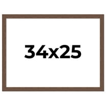 34x25 Frame Brown Farmhouse Solid Wood Picture Frame Width 1.5 Inches | Interior Frame Depth 0.5