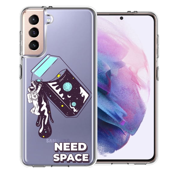 MUNDAZE for Samsung Galaxy S21 Need Space Astronaut Stars Design Double Layer Phone Case Cover