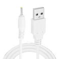 thumbnail image 1 of 2Pcs 3.3ft USB A Type 2.5 x 0.7mm Straight Head Power Connector, White, 1 of 7