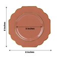 thumbnail image 3 of Efavormart 10 Pack | 8" Terracotta Hard Plastic Dessert Appetizer Plates, Disposable Tableware, Baroque Heavy Duty Salad Plates With Gold Rim, 3 of 11