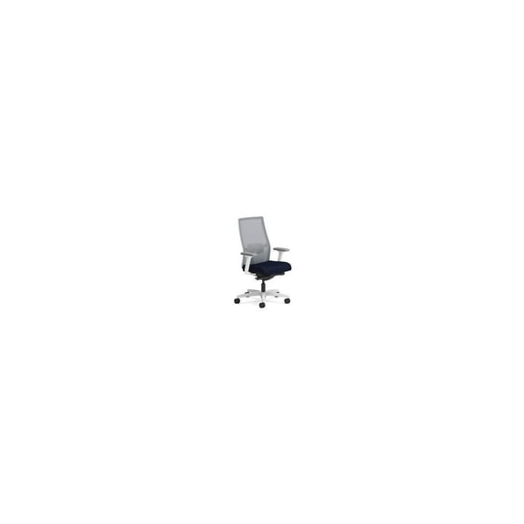 HON I2M2AFC98ADW Ignition Mid-back Task Chair - Navy Fabric Seat - Fog Mesh Back - Designer White Frame - Mid Back