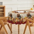 thumbnail image 4 of Thanksgiving Tablecloth 60×84 Inch Rectangular, Turkey Pumpkin Autumn Fall Harvest Vintage Washable Table Cover for Party Picnic Dinner Decor, 4 of 6
