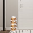 thumbnail image 4 of Qocolhg Shoe Rack for Entryway, 5 Tier Shoe Organizer, 5 Pairs Stackable Small Shoe Rack, Shoes Organizer for Closet, Entryway, Hallway, Garage, Front Door, Dorm Room Shoes Shelves, Orange, 4 of 7