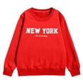 thumbnail image 3 of HUITKMM Girls Graphic Print Sweatshirt Cute Drop Shoulder Crewneck Long Sleeve Pullover Top 3778, 3 of 3